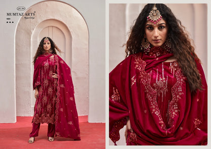 Maahi Mumtaz Arts Crush Velvet Suits Manufacturer Gujarat