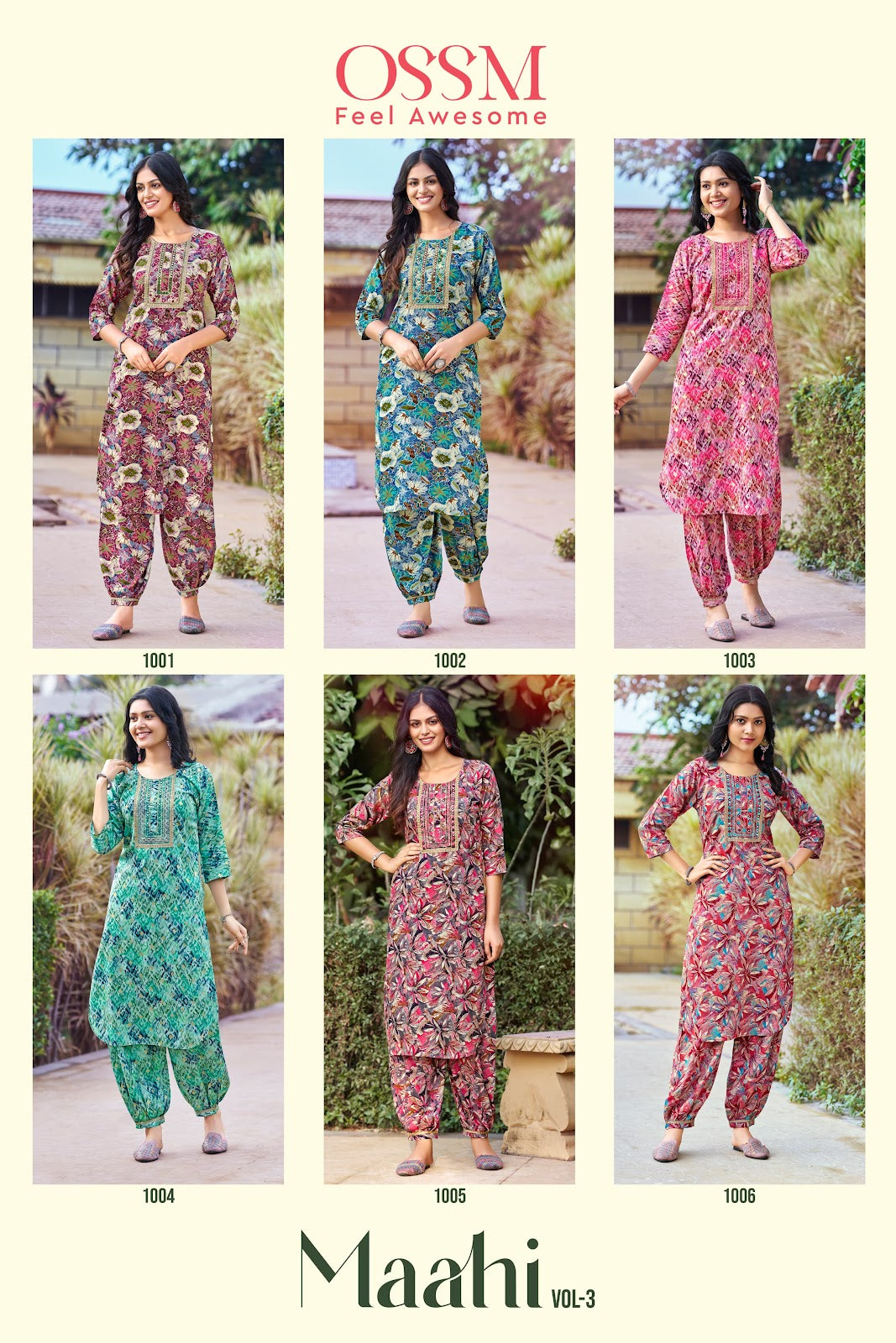 Maahi Vol 3-Afghani Ossm Rayon Kurti Pant Set Exporter Gujarat
