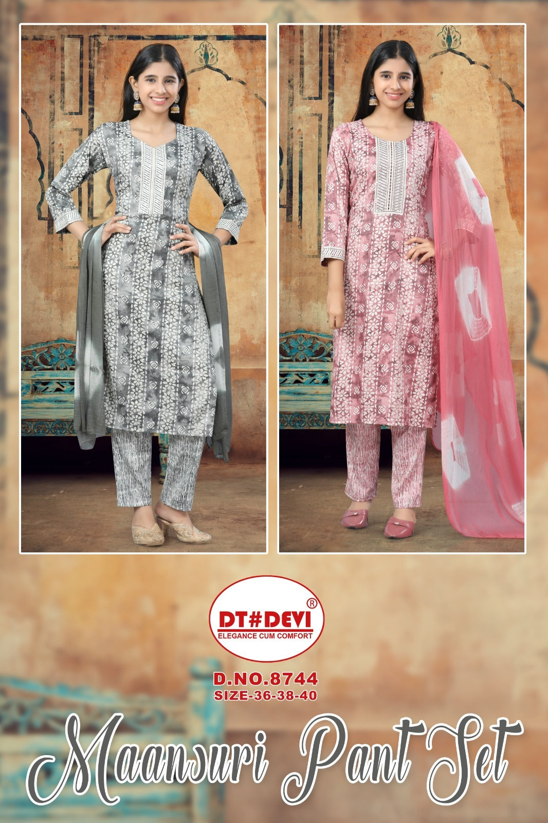 Maansuri 8744 Dt Devi Capsule Girls Readymade Pant Suits Supplier India