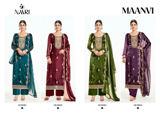 Maanvi Naari Burberry Silk Pant Style Suits Exporter