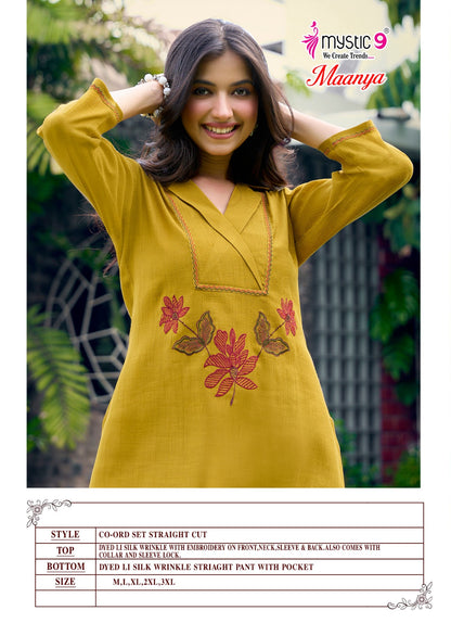Maanya Mystic 9 Silk Co Ord Set Wholesale Price