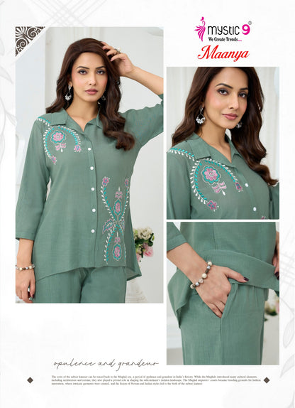 Maanya Vol 2 Mystic 9 Silk Co Ord Set Wholesale