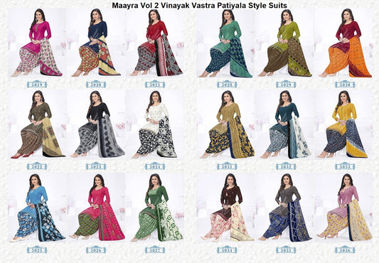 Maayra Vol 2 Vinayak Vastra Rayon Patiyala Style Suits Supplier Gujarat