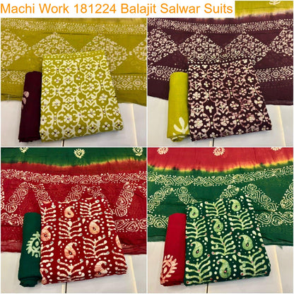 Machi Work 181224 Balajit Cotton Salwar Suits Manufacturer India