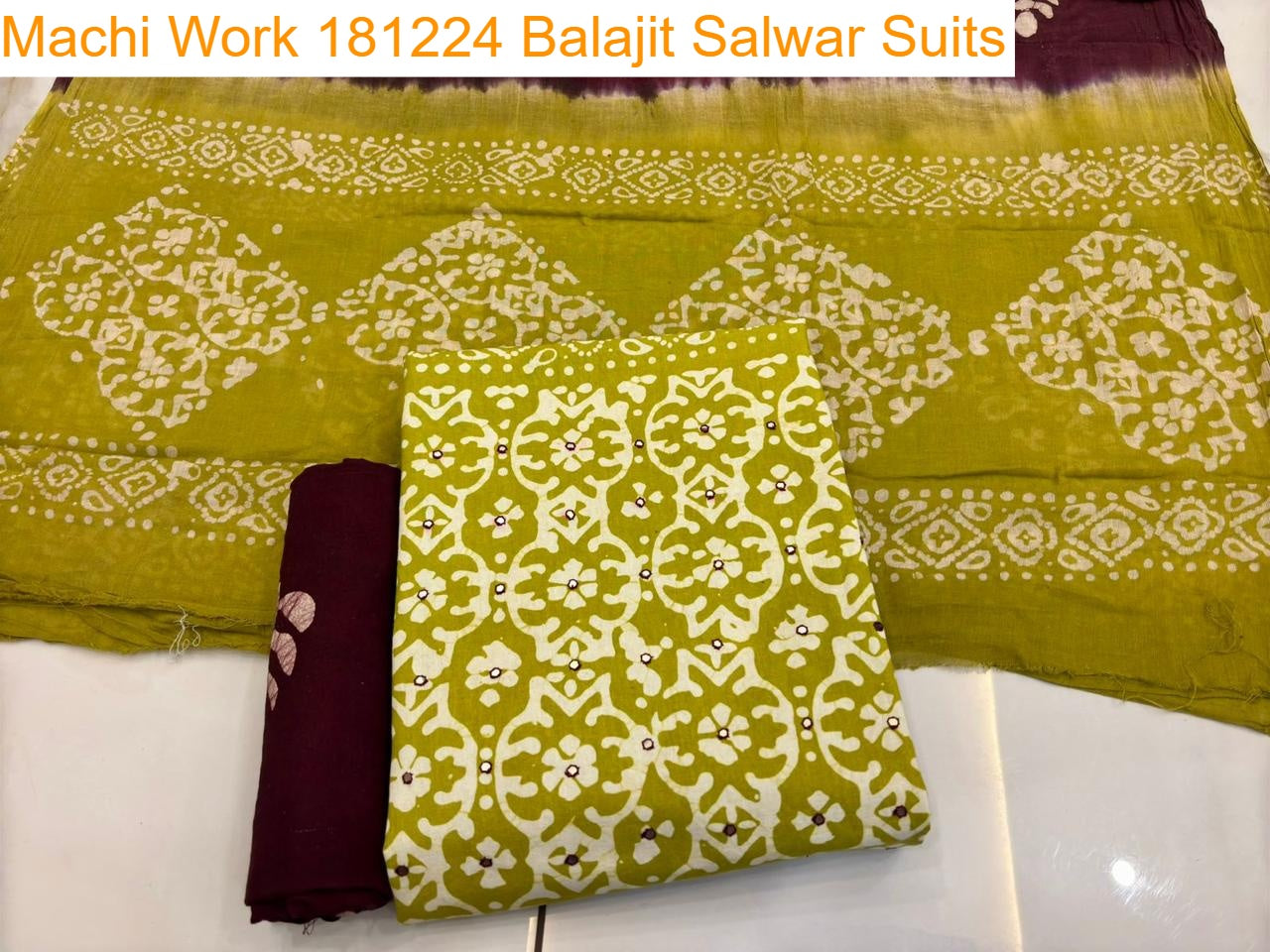Machi Work 181224 Balajit Cotton Salwar Suits Manufacturer India