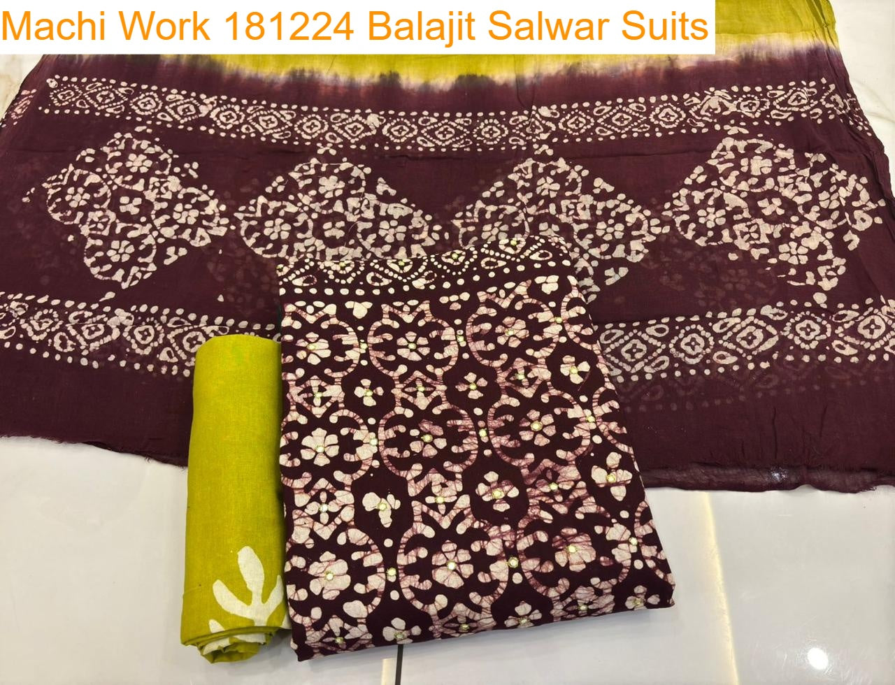 Machi Work 181224 Balajit Cotton Salwar Suits Manufacturer India