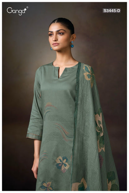 Macie S3445 Ganga Premium Cotton Plazzo Style Suits Wholesale Price