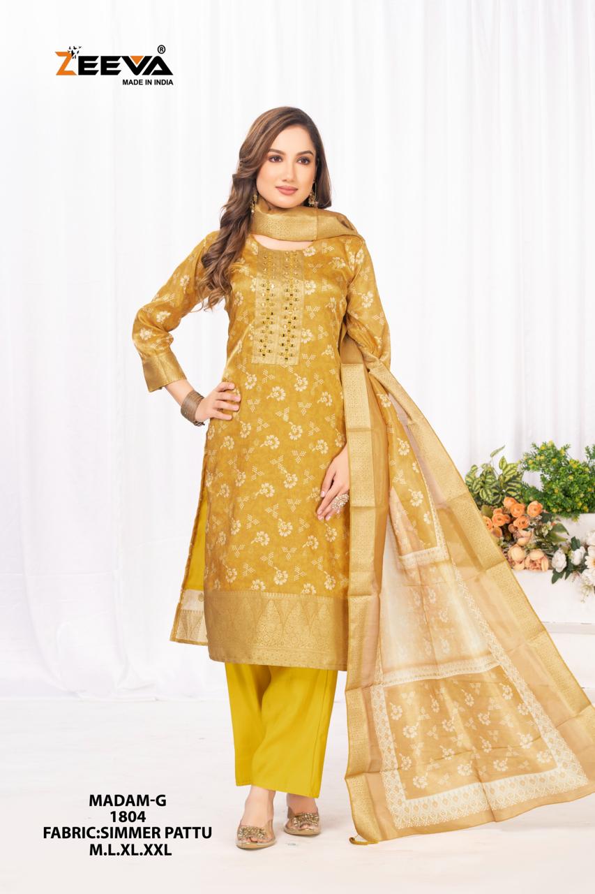 Madam G Zeeva Simmer Readymade Pant Style Suits Wholesaler