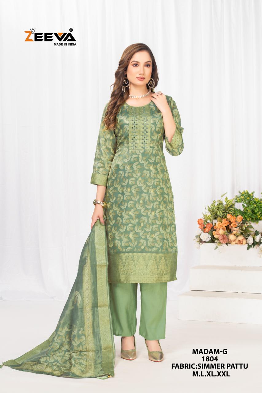 Madam G Zeeva Simmer Readymade Pant Style Suits Wholesaler