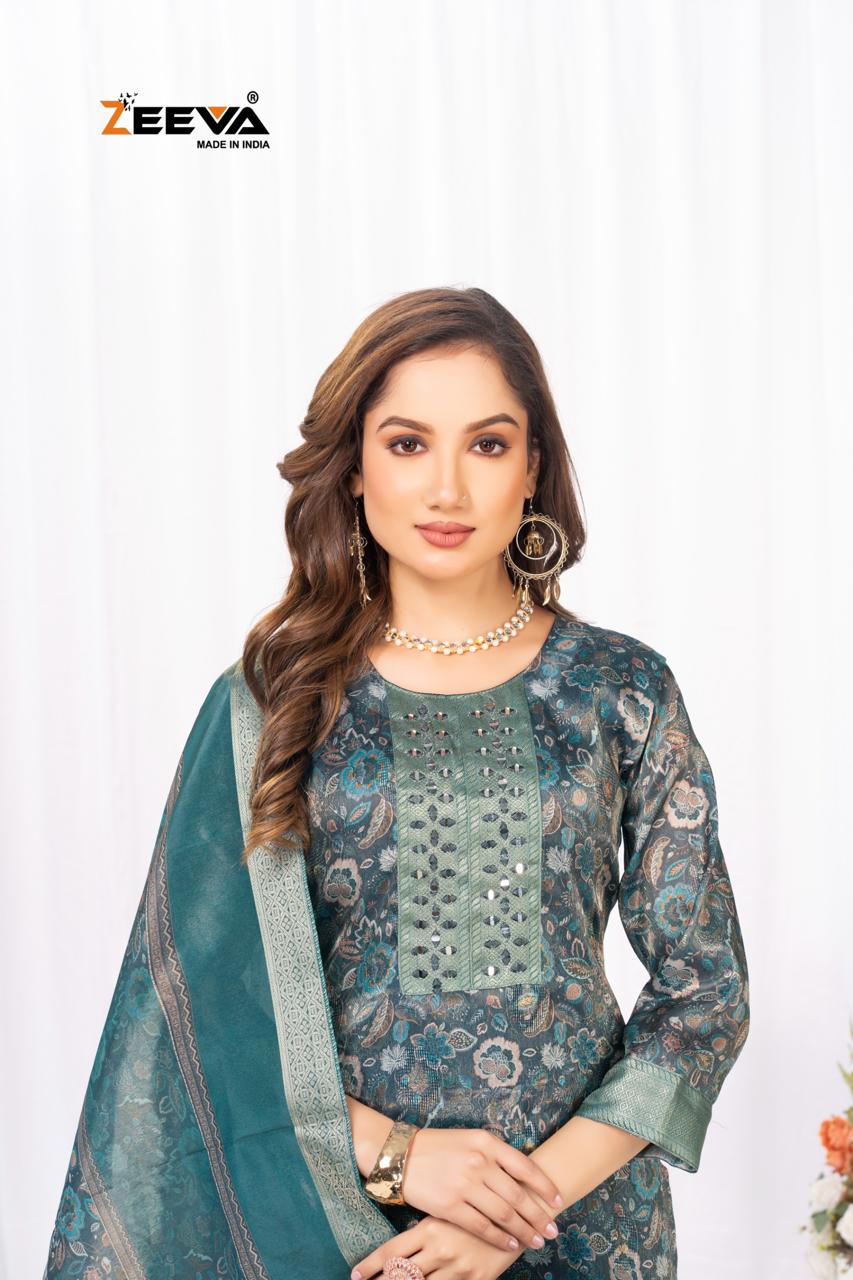 Madam G Zeeva Simmer Readymade Pant Style Suits Wholesaler