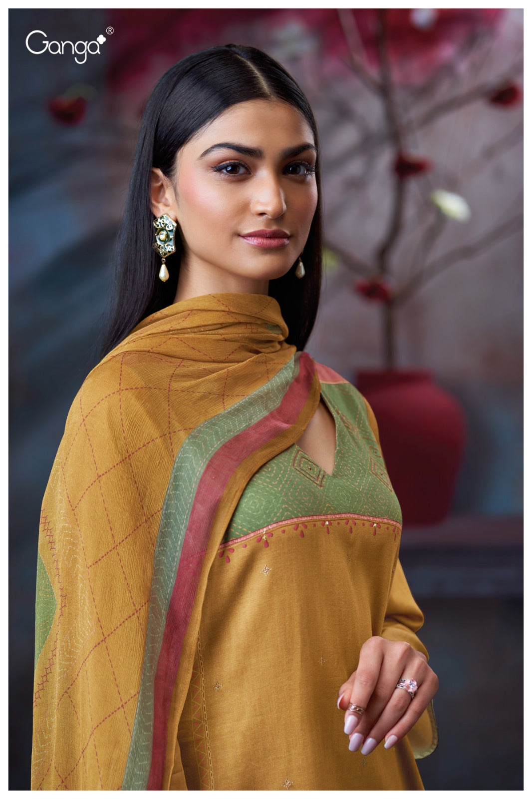 Maddie 3728 Ganga Cotton Satin Plazzo Style Suits Manufacturer