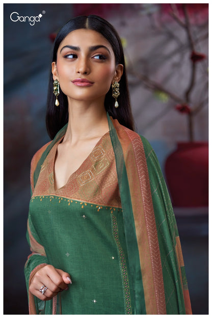 Maddie 3728 Ganga Cotton Satin Plazzo Style Suits Manufacturer