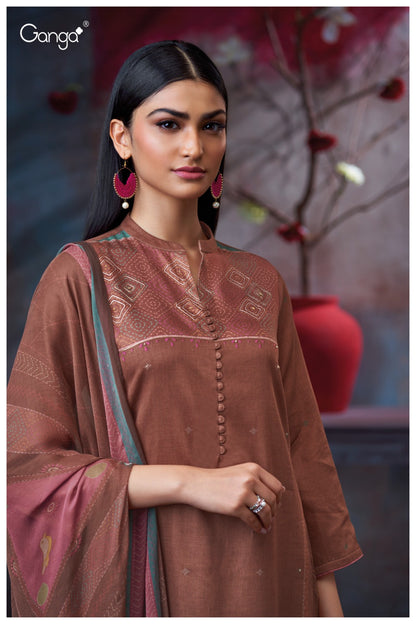 Maddie 3728 Ganga Cotton Satin Plazzo Style Suits Manufacturer