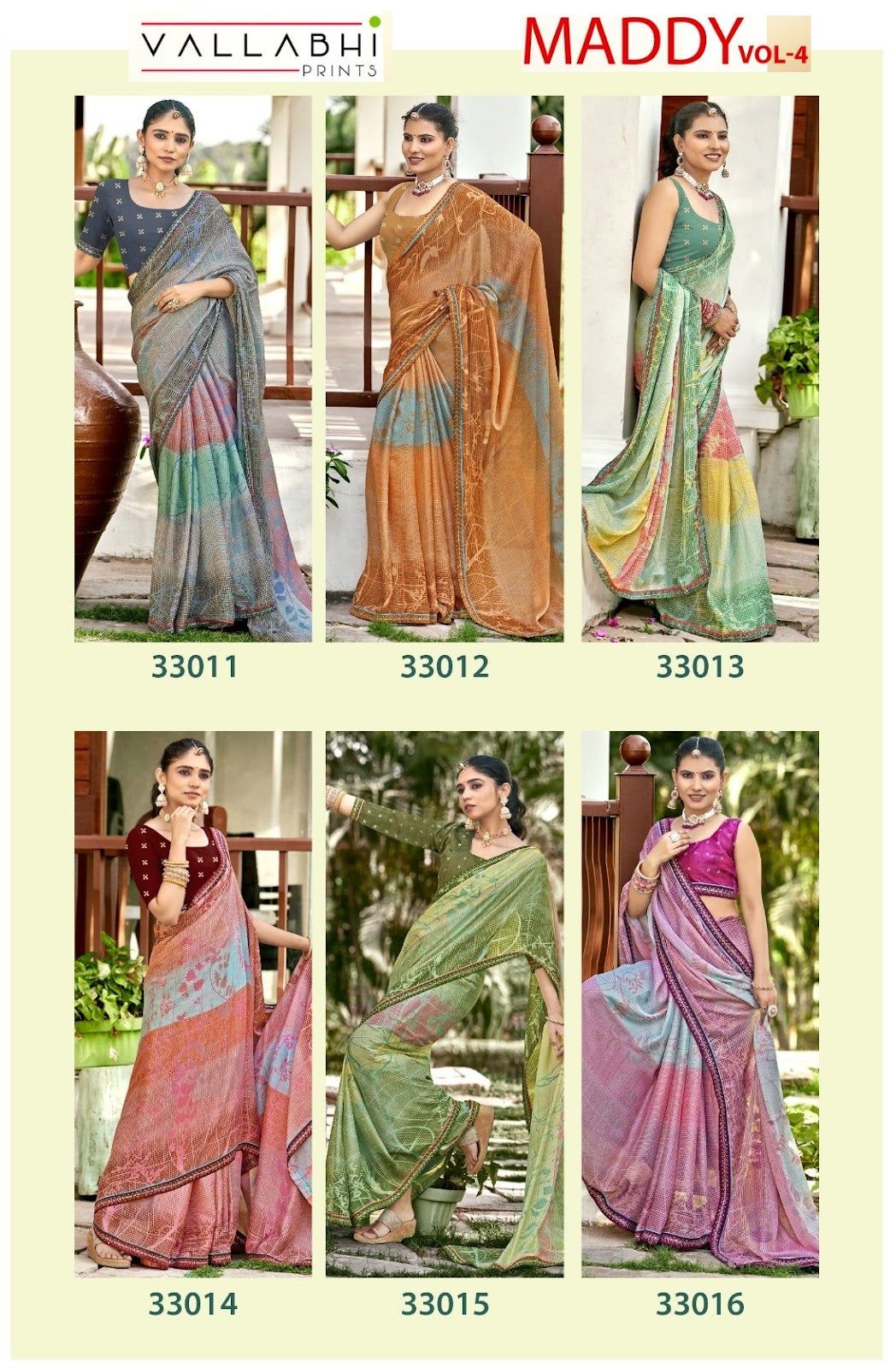 Maddy 4 Vallabhi Prints Georgette Sarees Supplier India