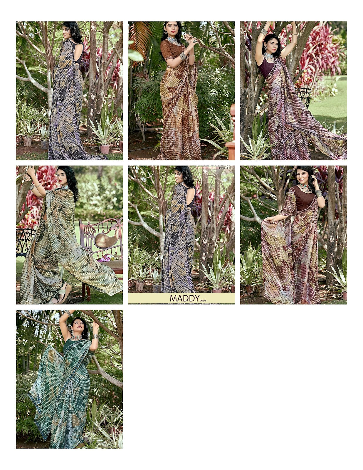 Maddy 5 Vallabhi Prints Georgette Sarees Exporter India