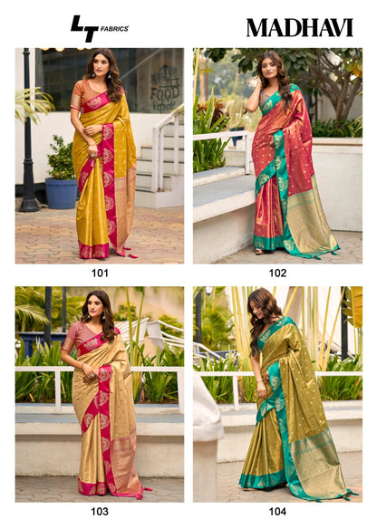 Madhavi Lt Fabrics Satin Sarees Supplier