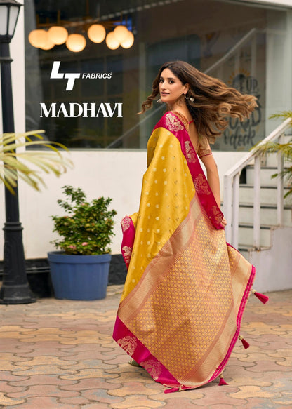 Madhavi Lt Fabrics Satin Sarees Supplier