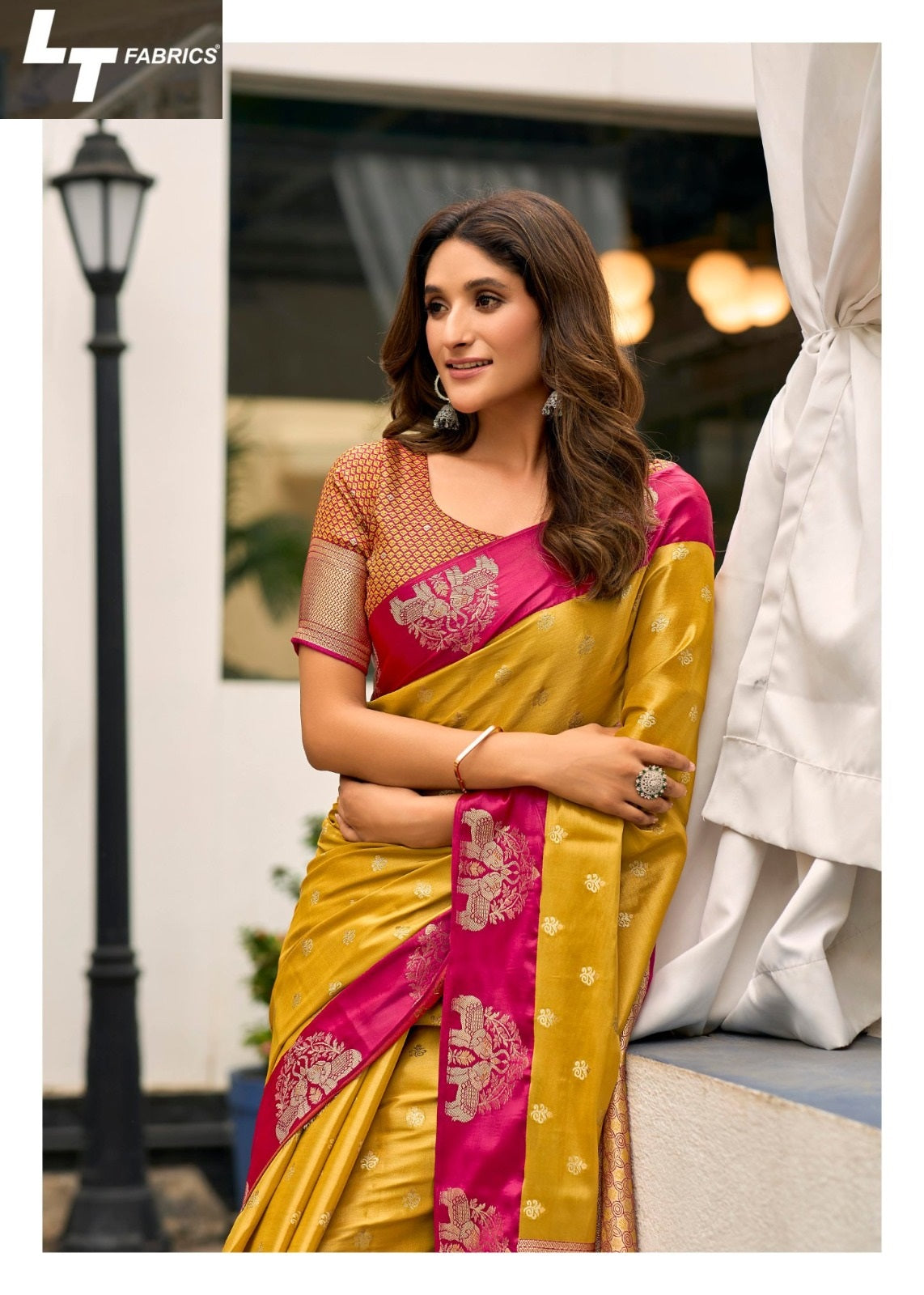 Madhavi Lt Fabrics Satin Sarees Supplier
