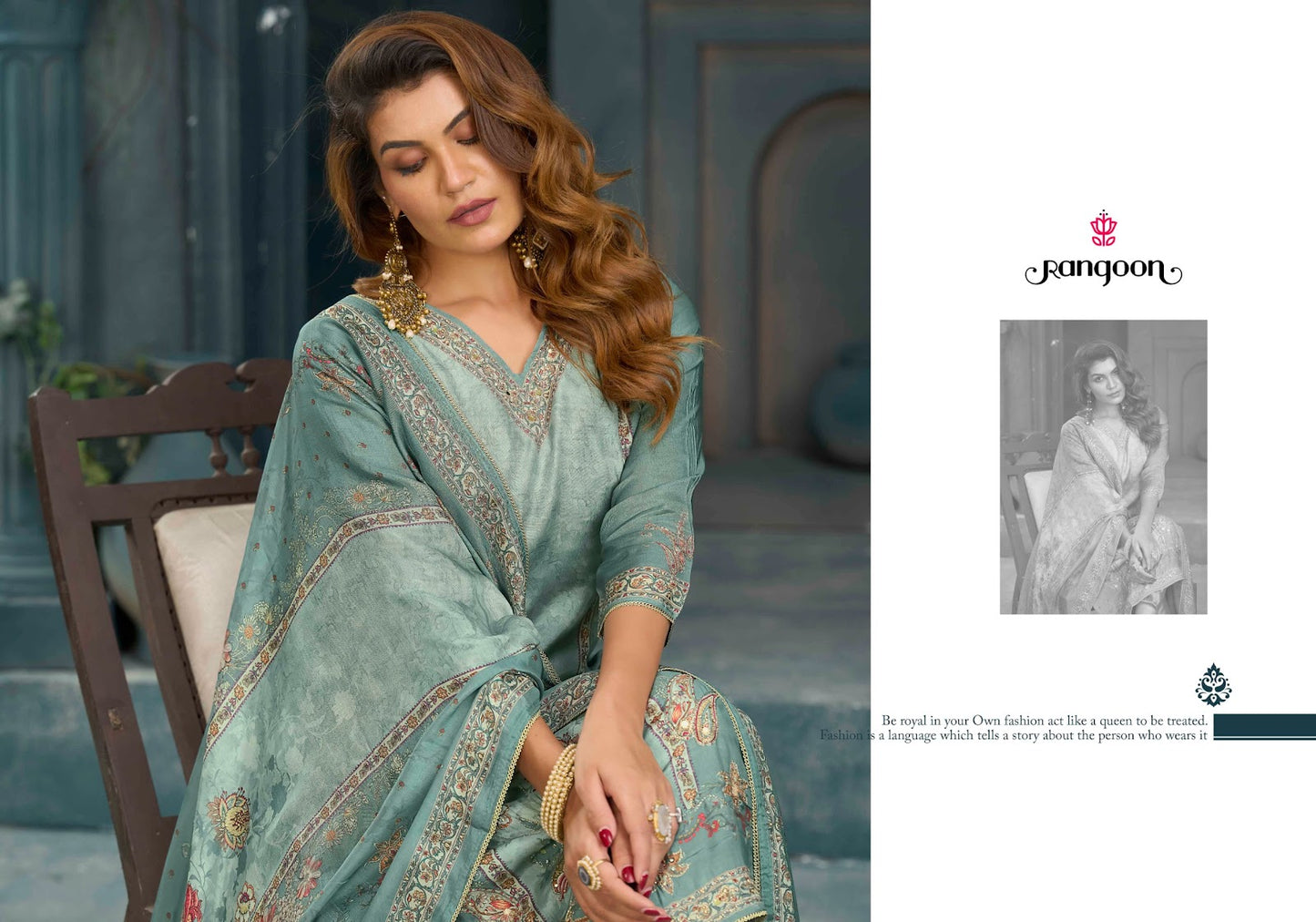 Madhavi Rangoon Muslin Readymade Pant Style Suits Exporter Ahmedabad