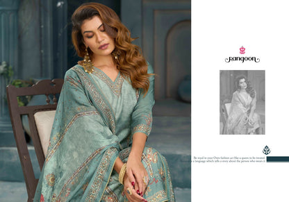 Madhavi Rangoon Muslin Readymade Pant Style Suits Exporter Ahmedabad