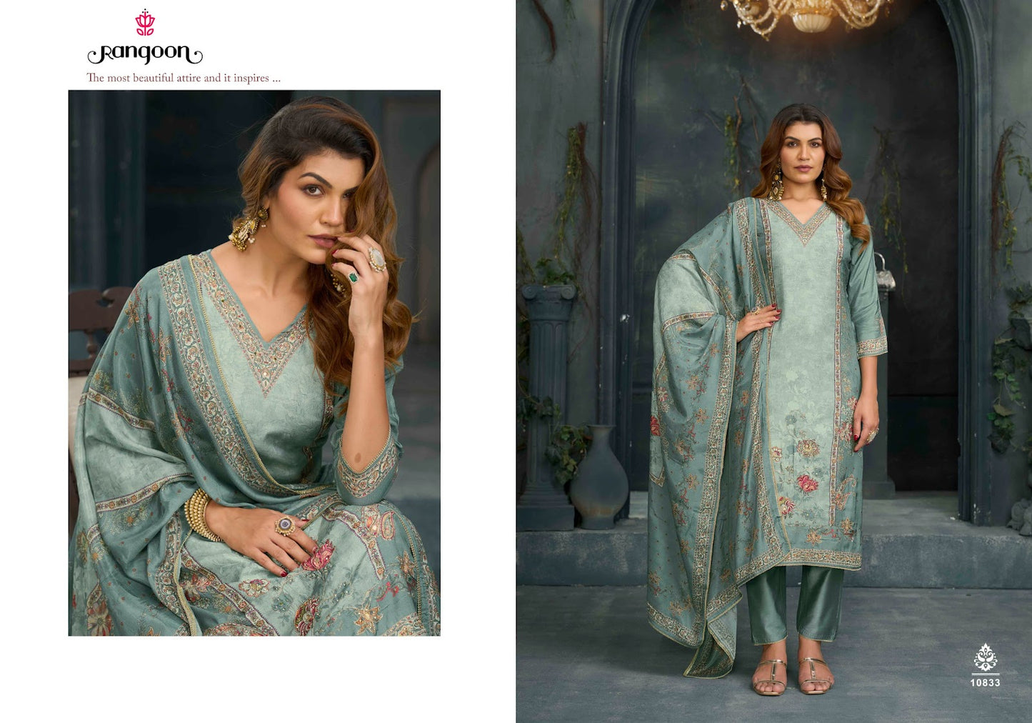 Madhavi Rangoon Muslin Readymade Pant Style Suits Exporter Ahmedabad