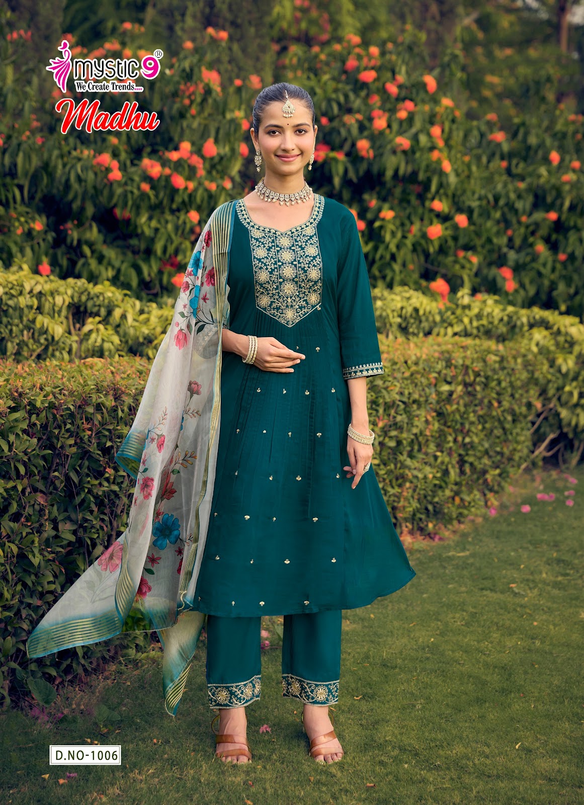 Madhu Vol 1 Rakshabandhan Special Mystic 9 Chanderi Readymade Anarkali Suits Wholesaler India