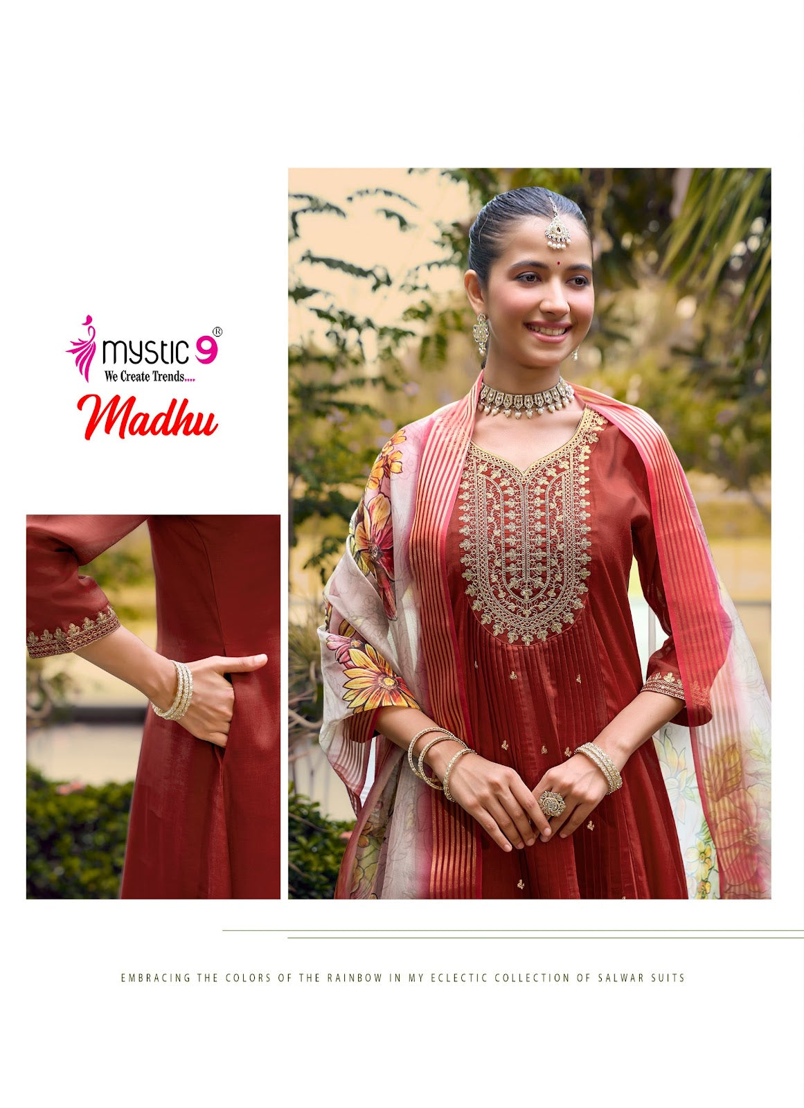 Madhu Vol 1 Rakshabandhan Special Mystic 9 Chanderi Readymade Anarkali Suits Wholesaler India