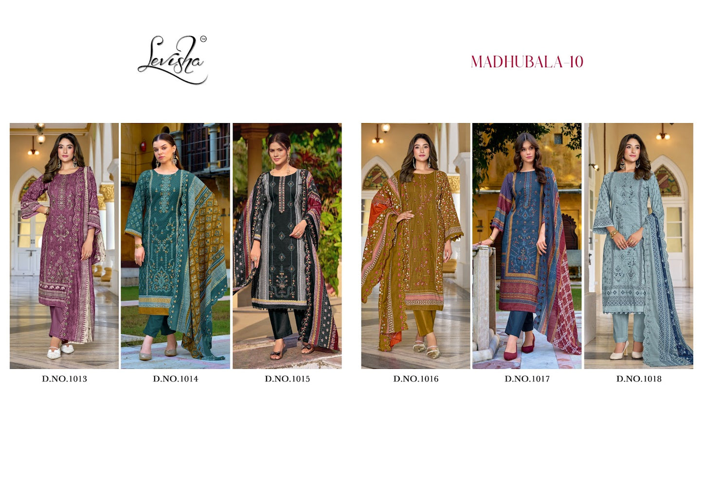 Madhubala 10 Levisha Cambric Lawn Karachi Salwar Suits Manufacturer Gujarat