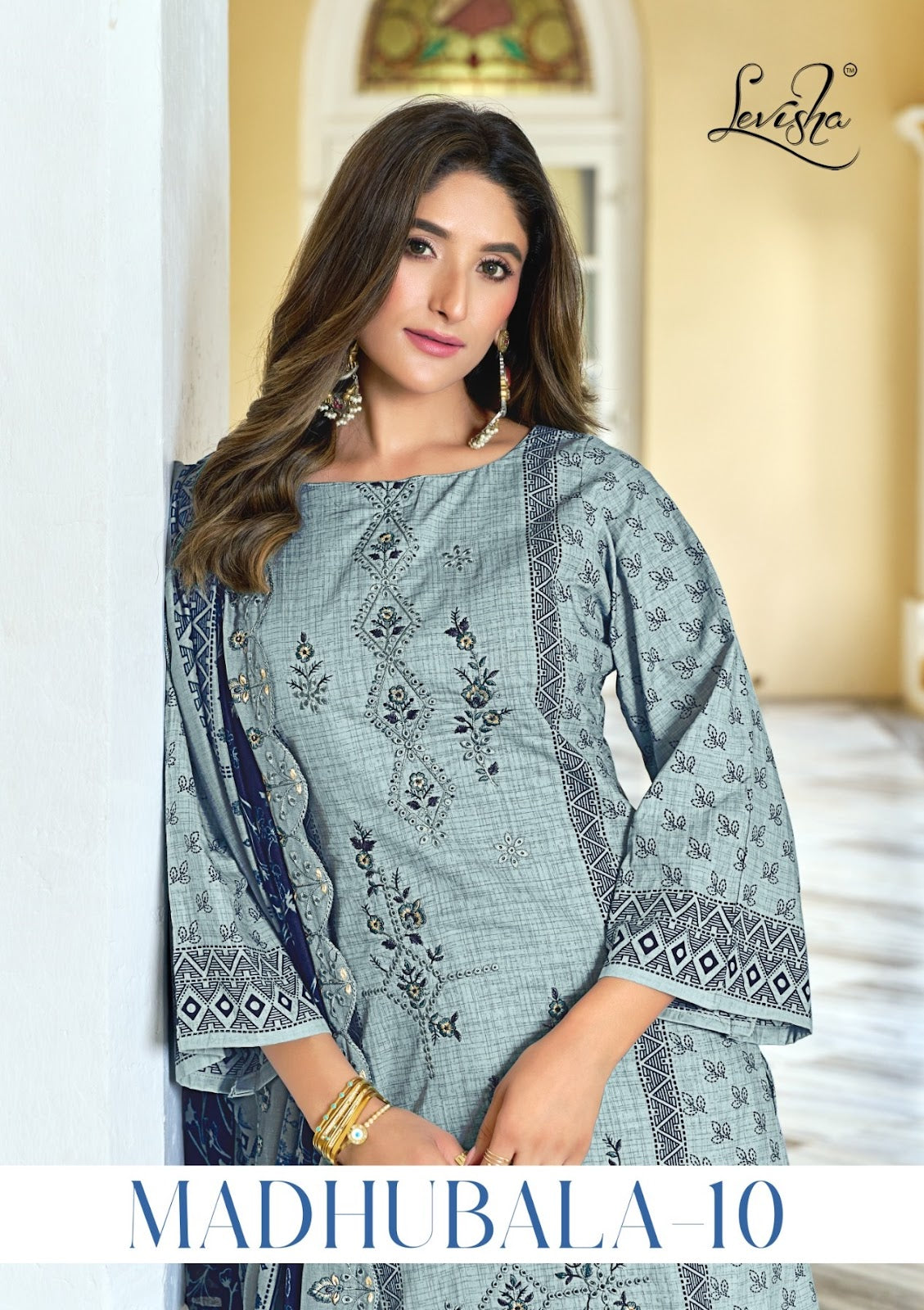 Madhubala 10 Levisha Cambric Lawn Karachi Salwar Suits Manufacturer Gujarat