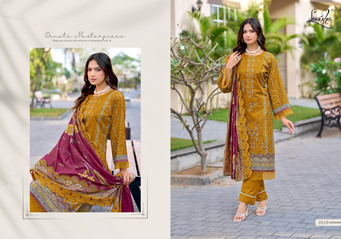 Madhubala 14 Levisha Cambric Lawn Karachi Salwar Suits Exporter