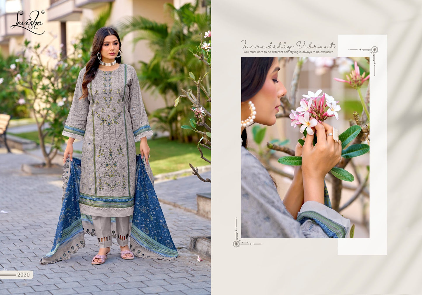 Madhubala 14 Levisha Cambric Lawn Karachi Salwar Suits Exporter