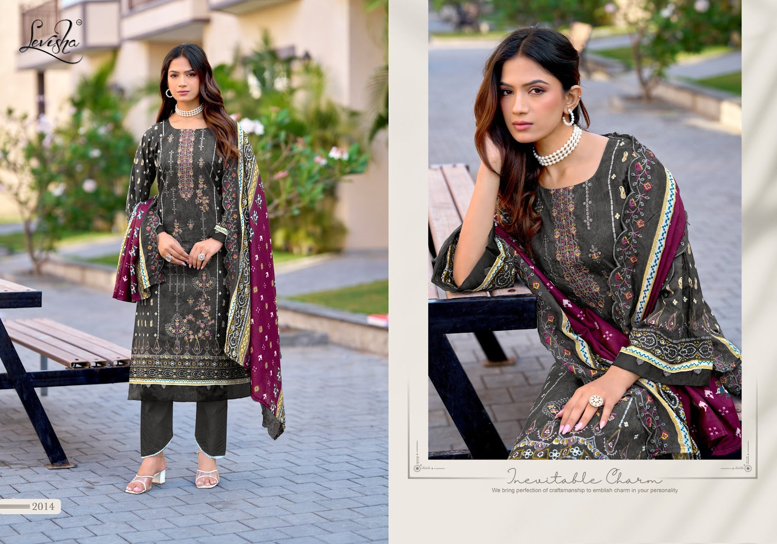 Madhubala 14 Levisha Cambric Lawn Karachi Salwar Suits Exporter