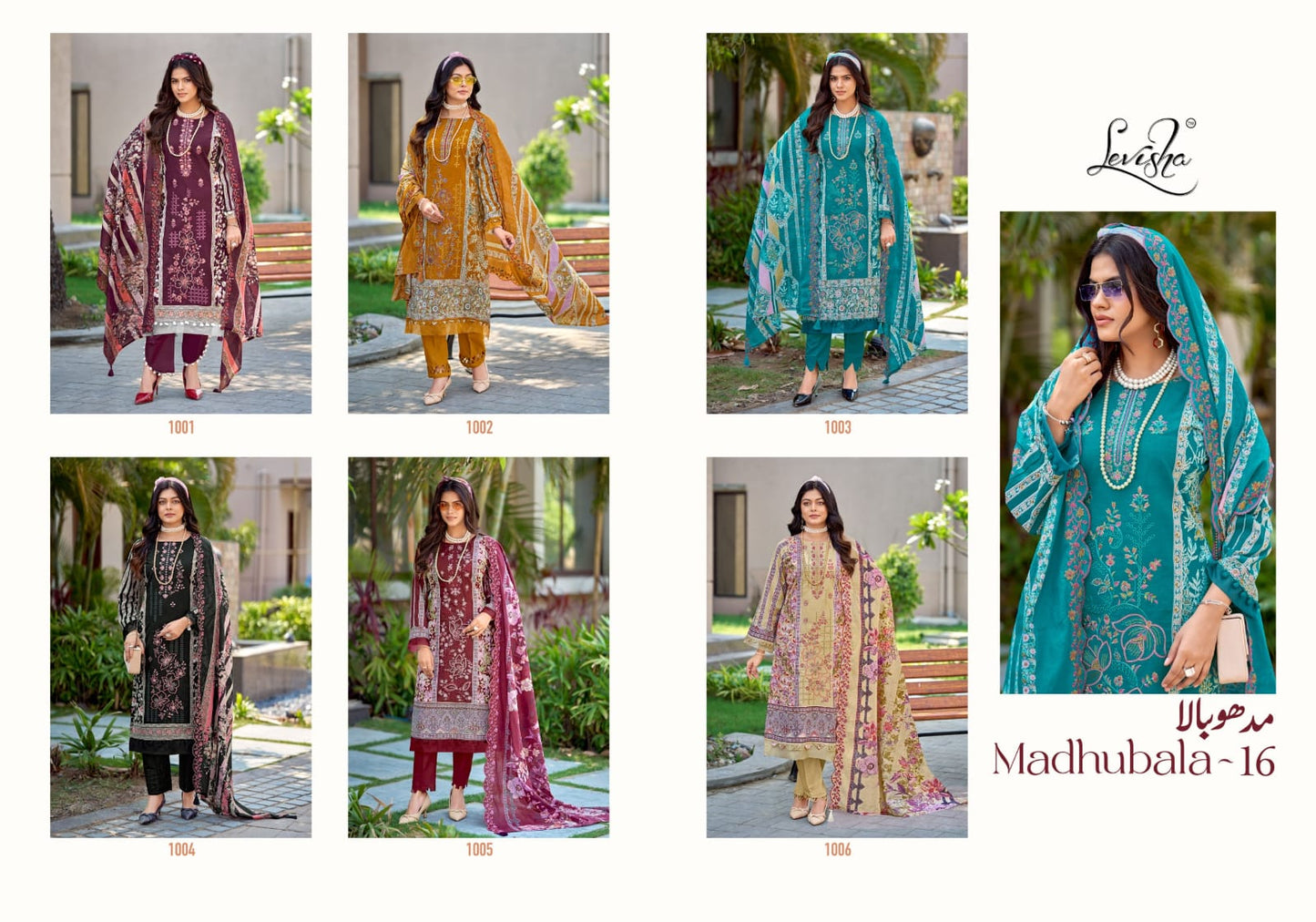 Madhubala 16 Levisha Lawn Cotton Karachi Salwar Suits Wholesaler Gujarat
