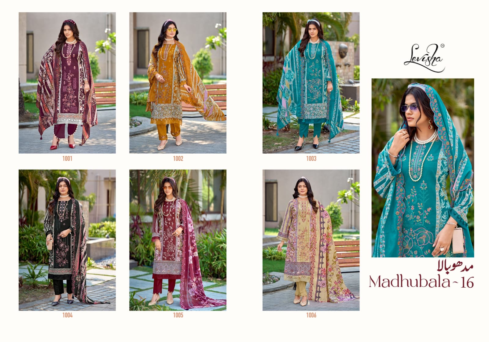 Madhubala 16 Levisha Lawn Cotton Karachi Salwar Suits Wholesaler Gujarat
