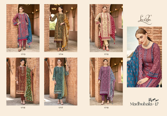 Madhubala 17 Levisha Lawn Cotton Karachi Salwar Suits Exporter India