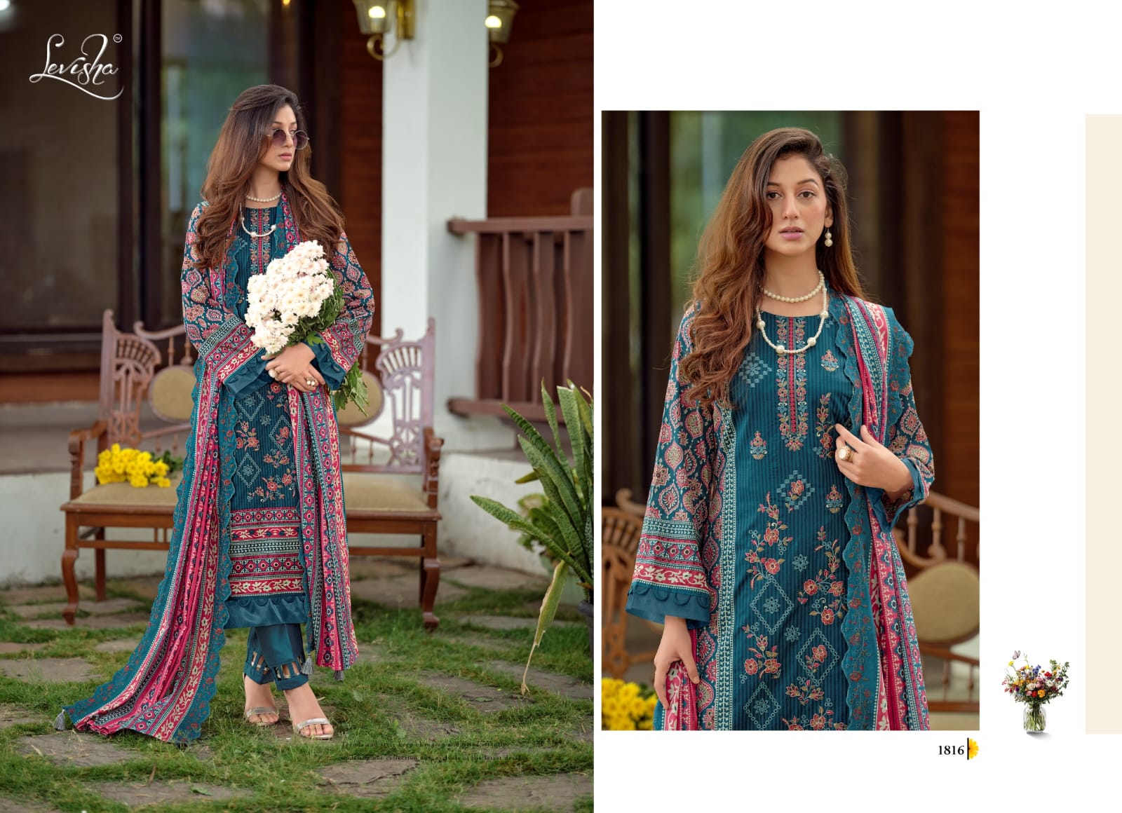 Madhubala 18 Levisha Lawn Cotton Karachi Salwar Suits Manufacturer Gujarat
