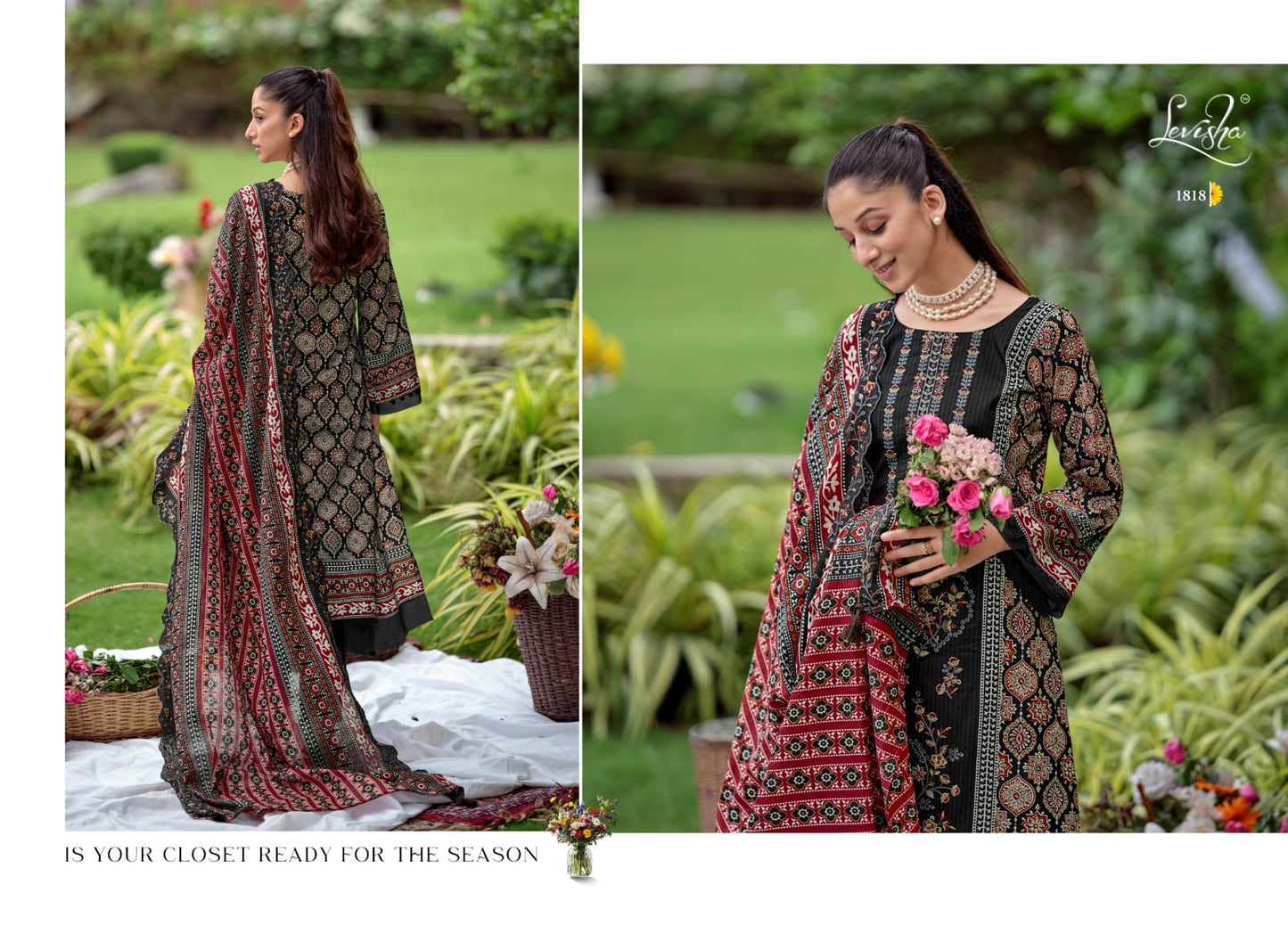 Madhubala 18 Levisha Lawn Cotton Karachi Salwar Suits Manufacturer Gujarat