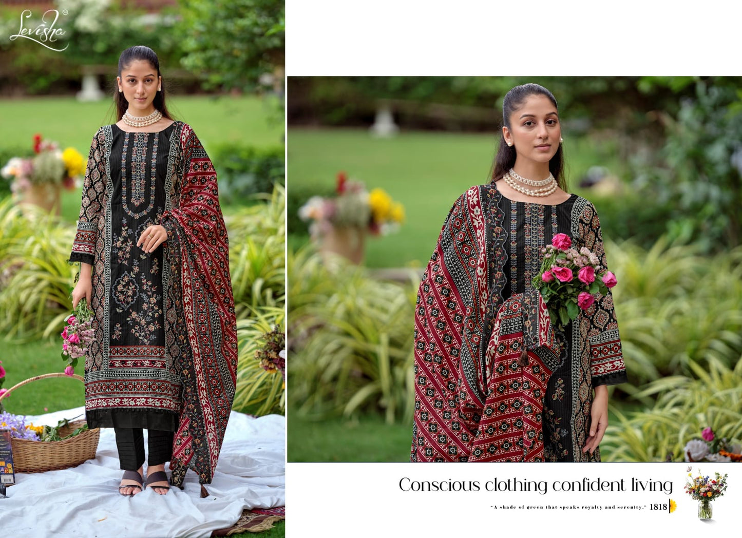 Madhubala 18 Levisha Lawn Cotton Karachi Salwar Suits Manufacturer Gujarat