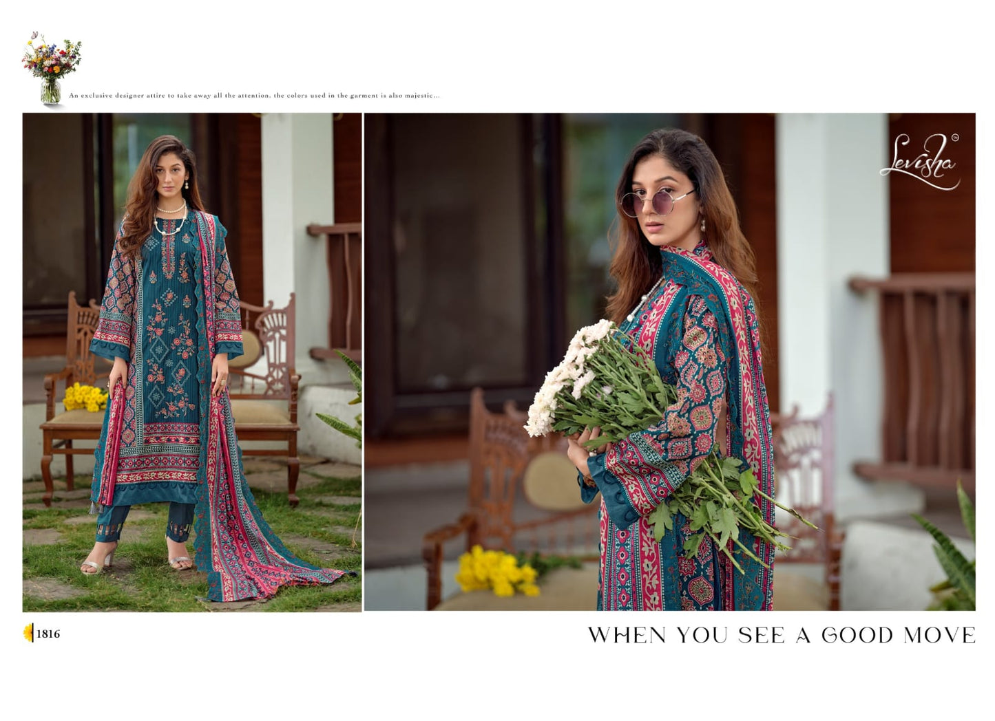 Madhubala 18 Levisha Lawn Cotton Karachi Salwar Suits Manufacturer Gujarat