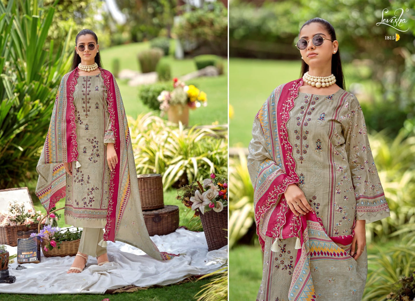 Madhubala 18 Levisha Lawn Cotton Karachi Salwar Suits Manufacturer Gujarat
