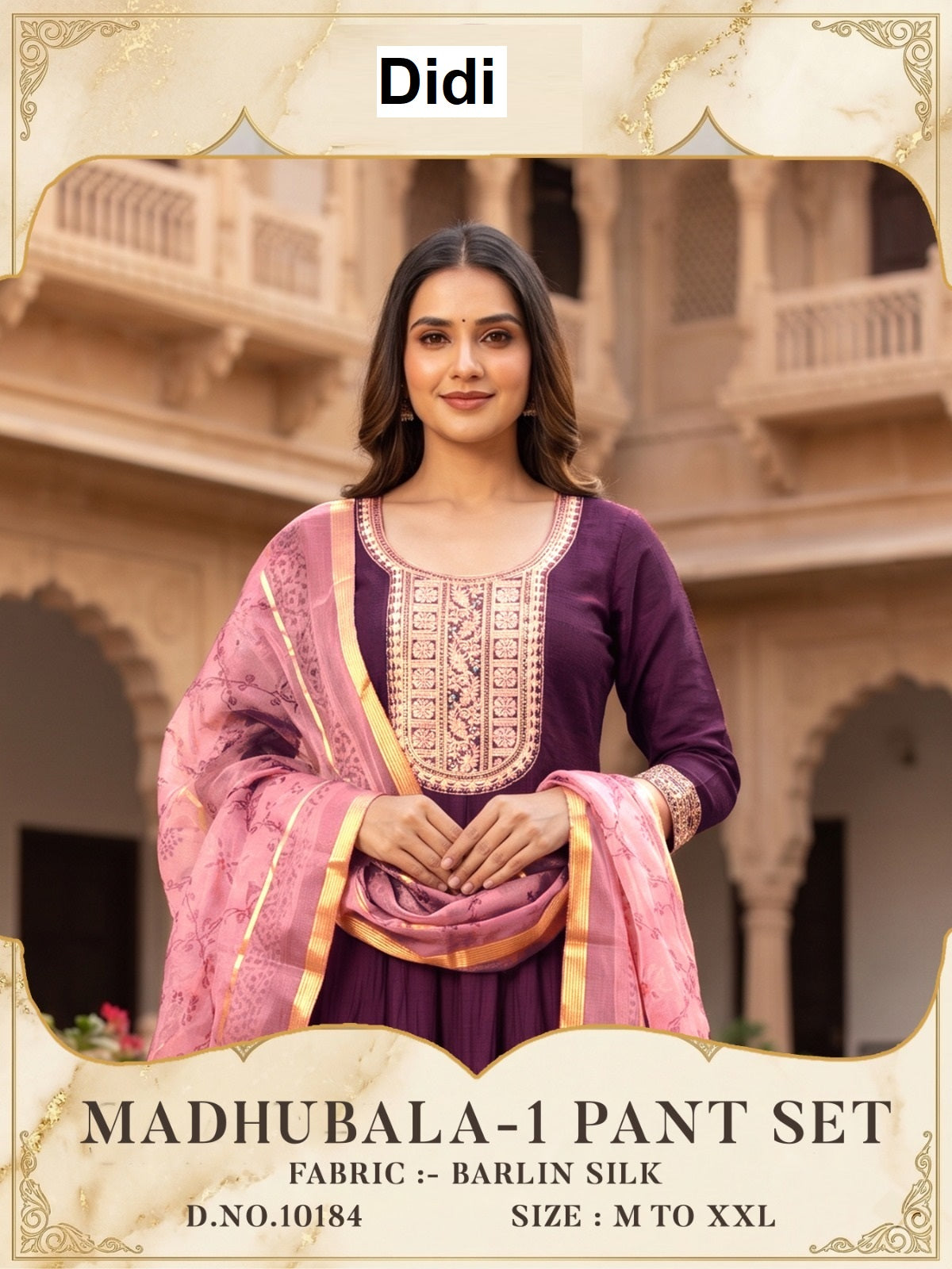 Madhubala 1 Dn 10184 Didi Berlin Silk Readymade Anarkali Suits Exporter India