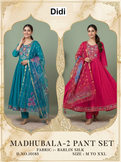 Madhubala 2 Dn 10185 Didi Berlin Silk Readymade Anarkali Suits Supplier India