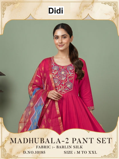 Madhubala 2 Dn 10185 Didi Berlin Silk Readymade Anarkali Suits Supplier India