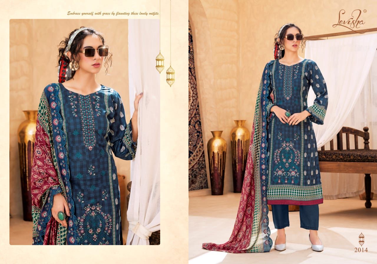 Madhubala 2 Levisha Cambric Lawn Karachi Salwar Suits Supplier