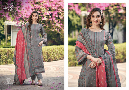Madhubala 3 Levisha Cambric Lawn Pant Style Suits Exporter
