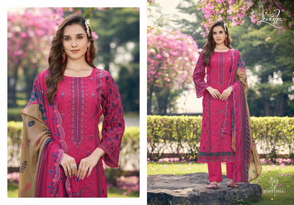 Madhubala 3 Levisha Cambric Lawn Pant Style Suits Exporter