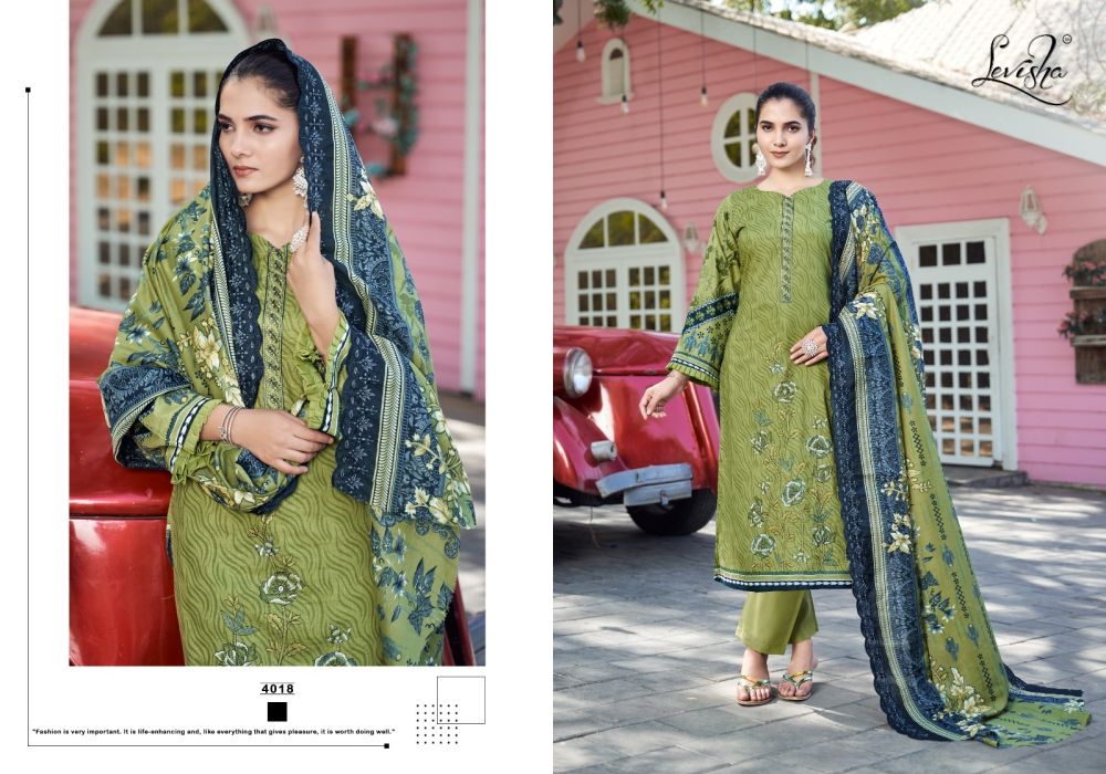 Madhubala 4 Levisha Lawn Cotton Karachi Salwar Suits Wholesaler