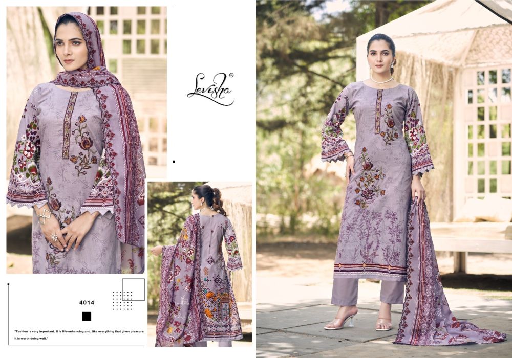 Madhubala 4 Levisha Lawn Cotton Karachi Salwar Suits Wholesaler