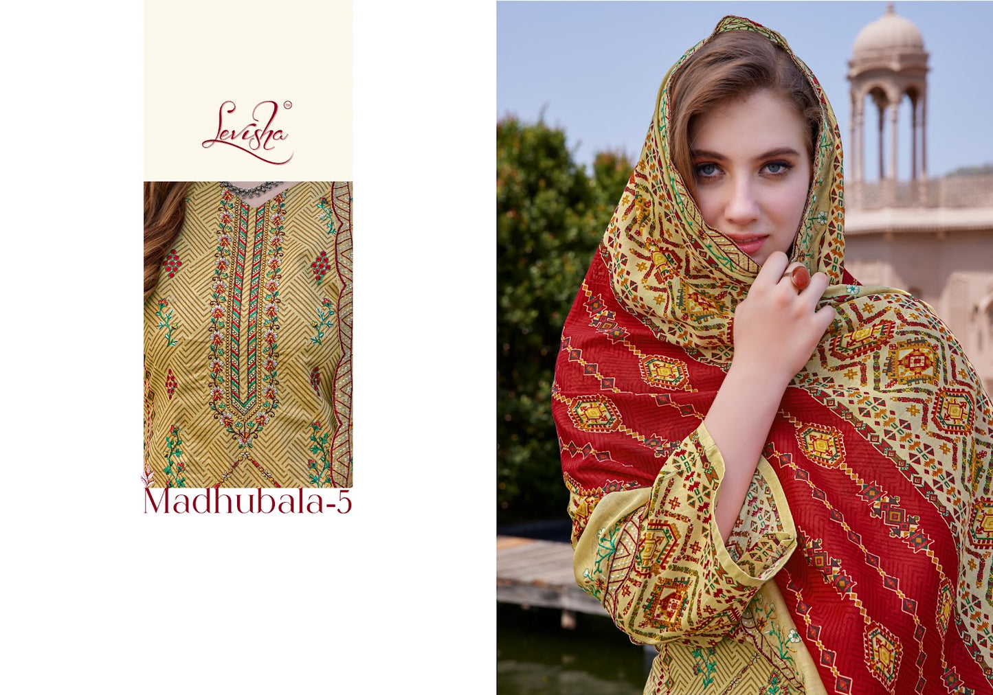 Madhubala 5 Levisha Cambric Lawn Karachi Salwar Suits Manufacturer Ahmedabad