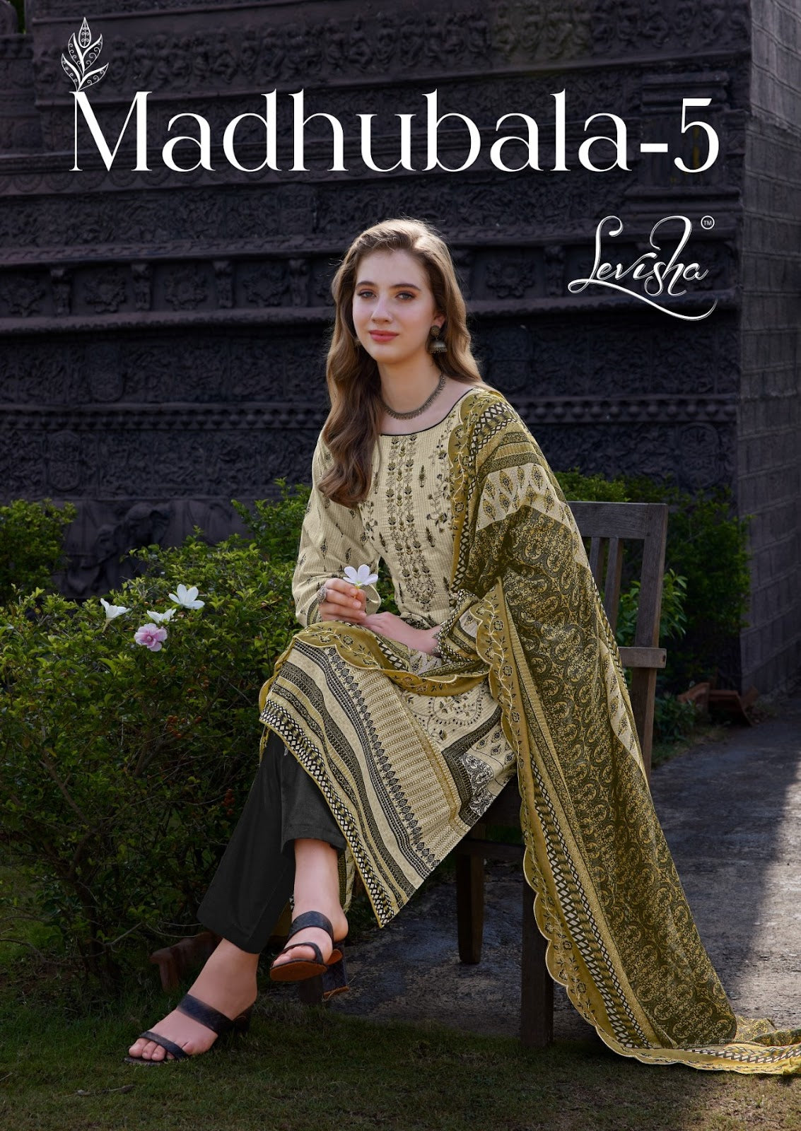 Madhubala 5 Levisha Cambric Lawn Karachi Salwar Suits Manufacturer Ahmedabad